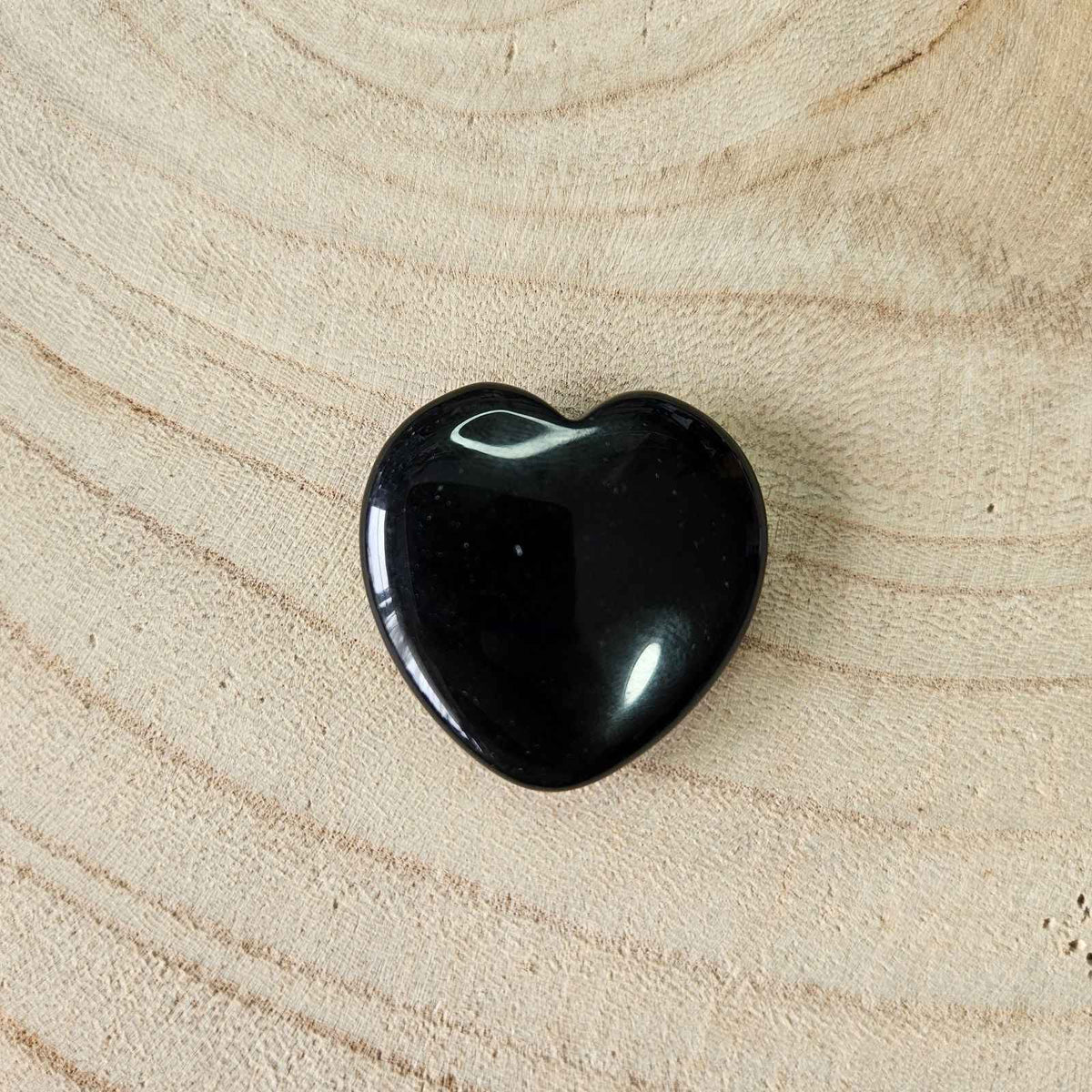 Edelsteen - Obsidiaan hartje hartje - 3cm