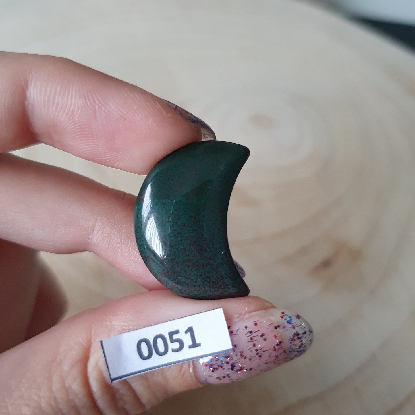 Edelsteen - Oceaan Jaspis maantje #0051 - Hobby en meer