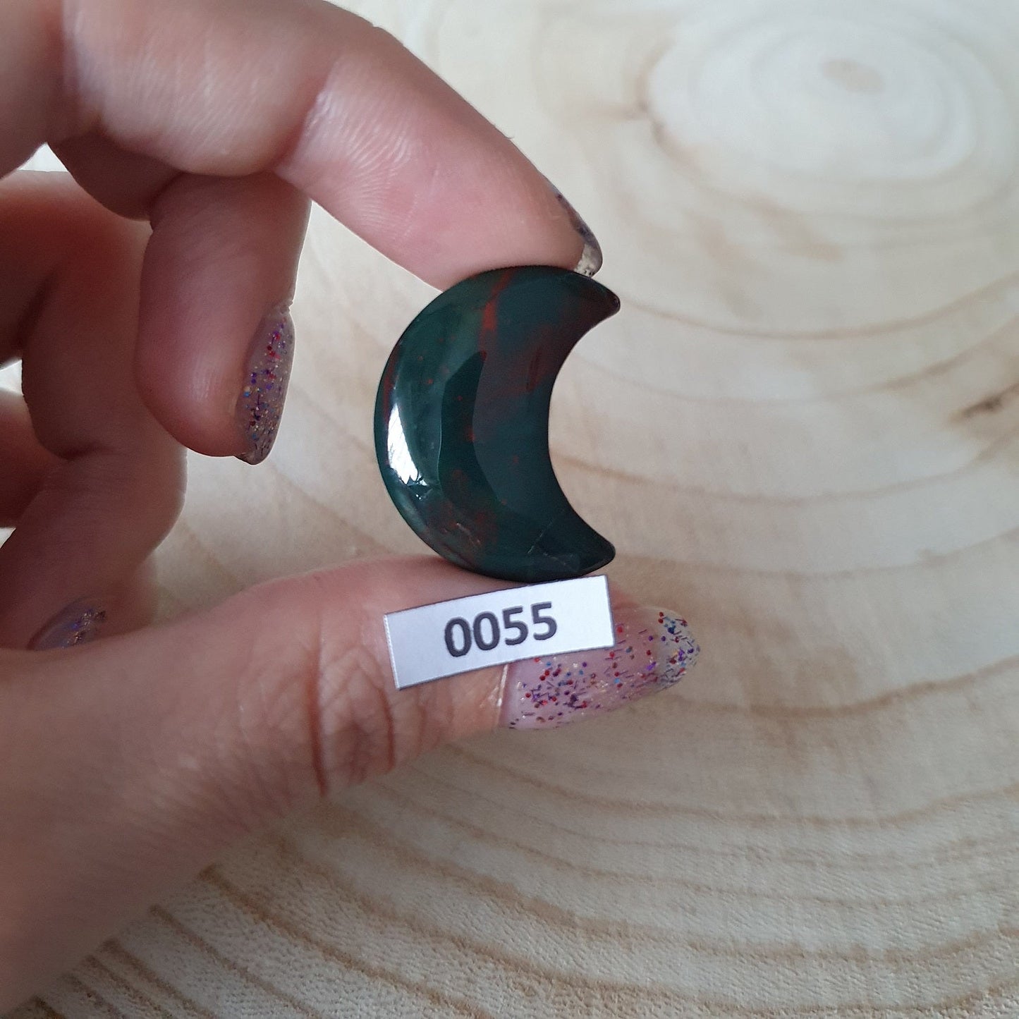 Edelsteen - Oceaan Jaspis maantje #0055 - Hobby en meer