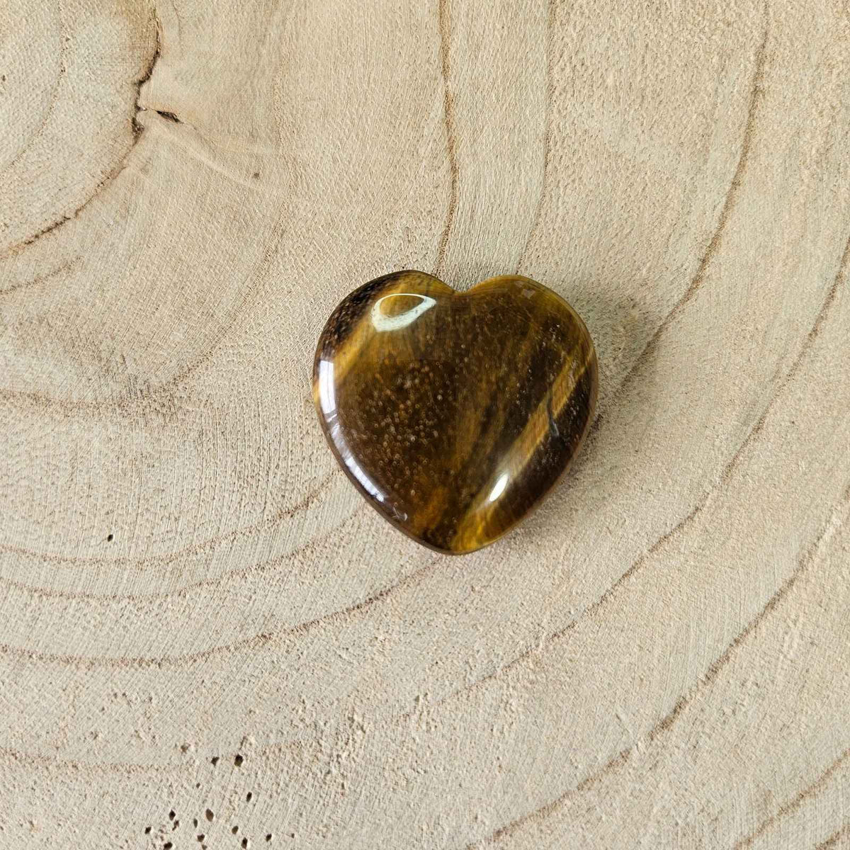 Edelsteen - Tijger oog hartje - 3cm