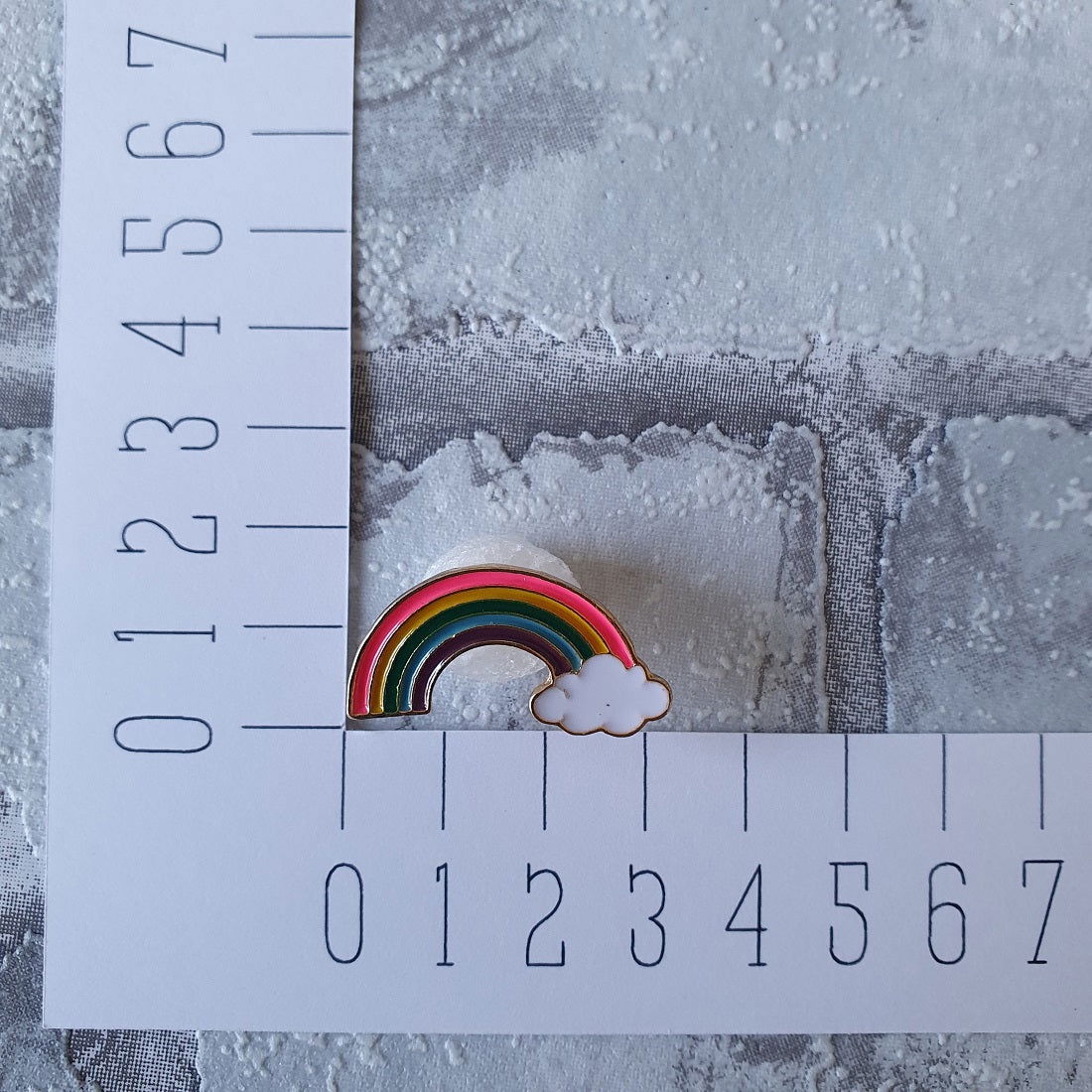 Enamel pin - Regenboog met wolk - Hobby en meer