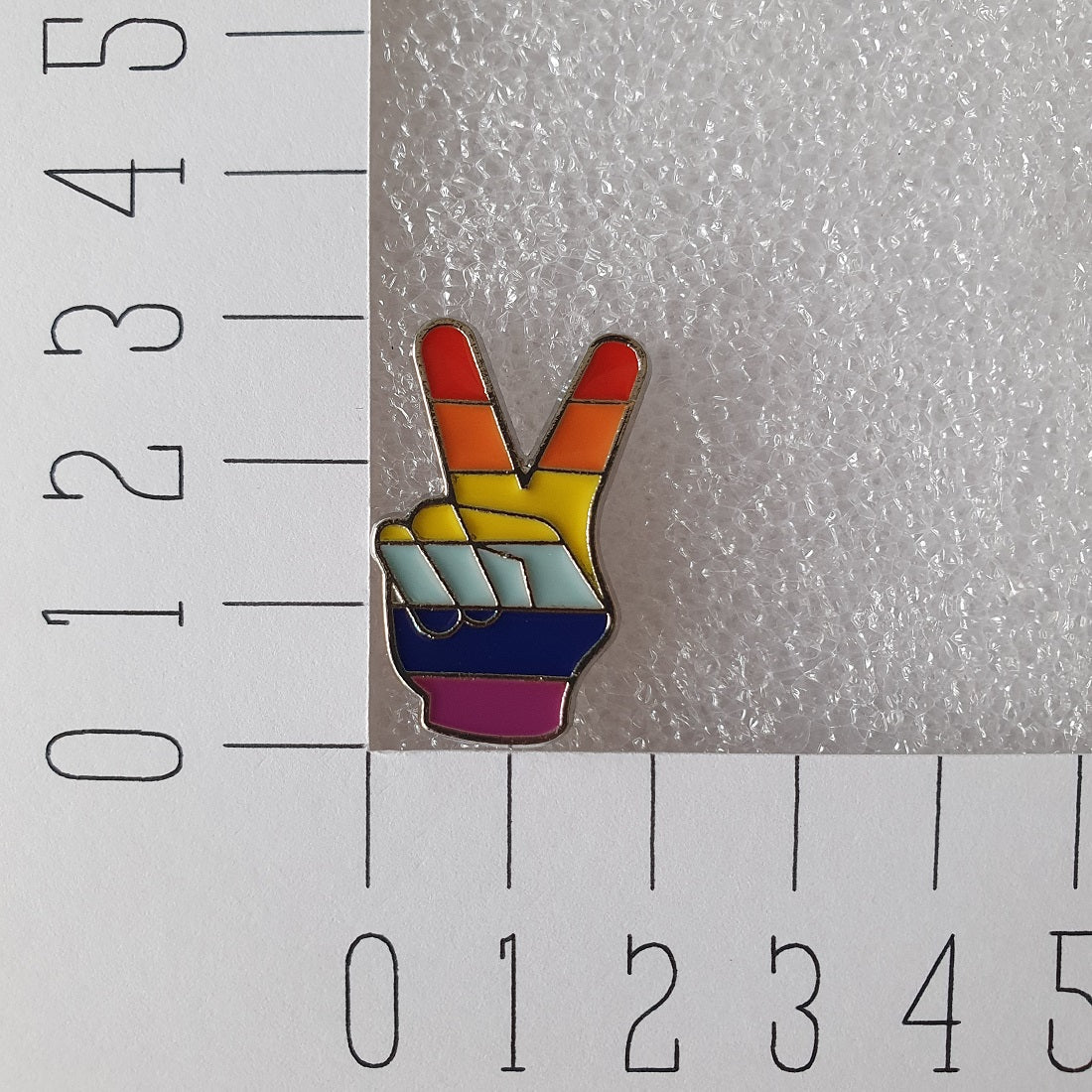 Enamel pin - Regenboog peace - Hobby en meer