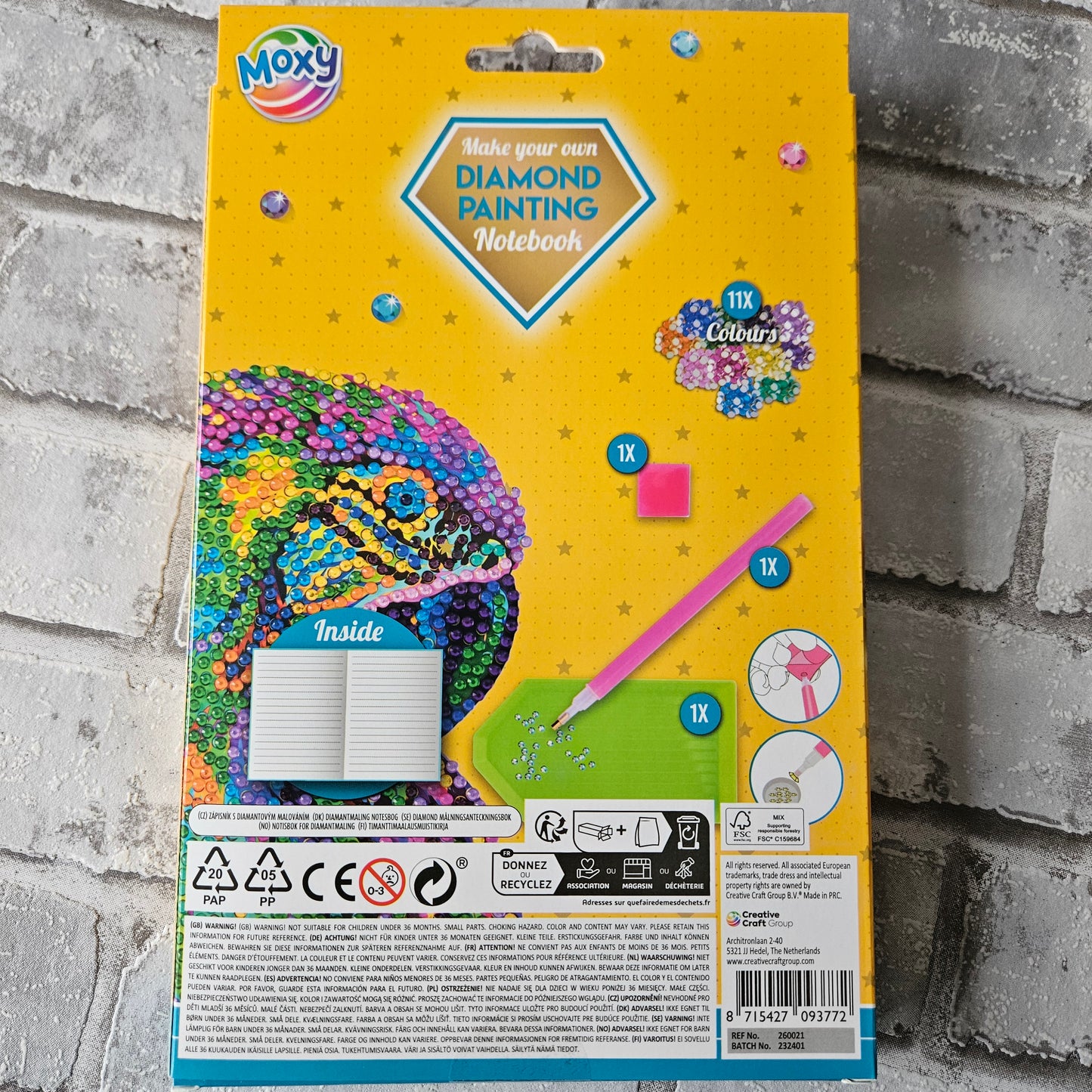 Diamond painting Notitieboekje - Papegaai