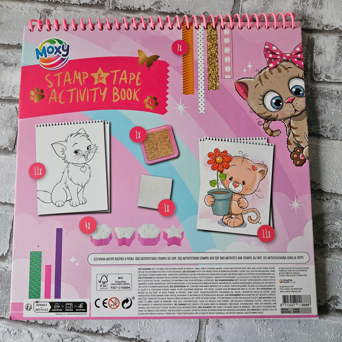 Activiteiten kleurboek met stempels en tape - Katten