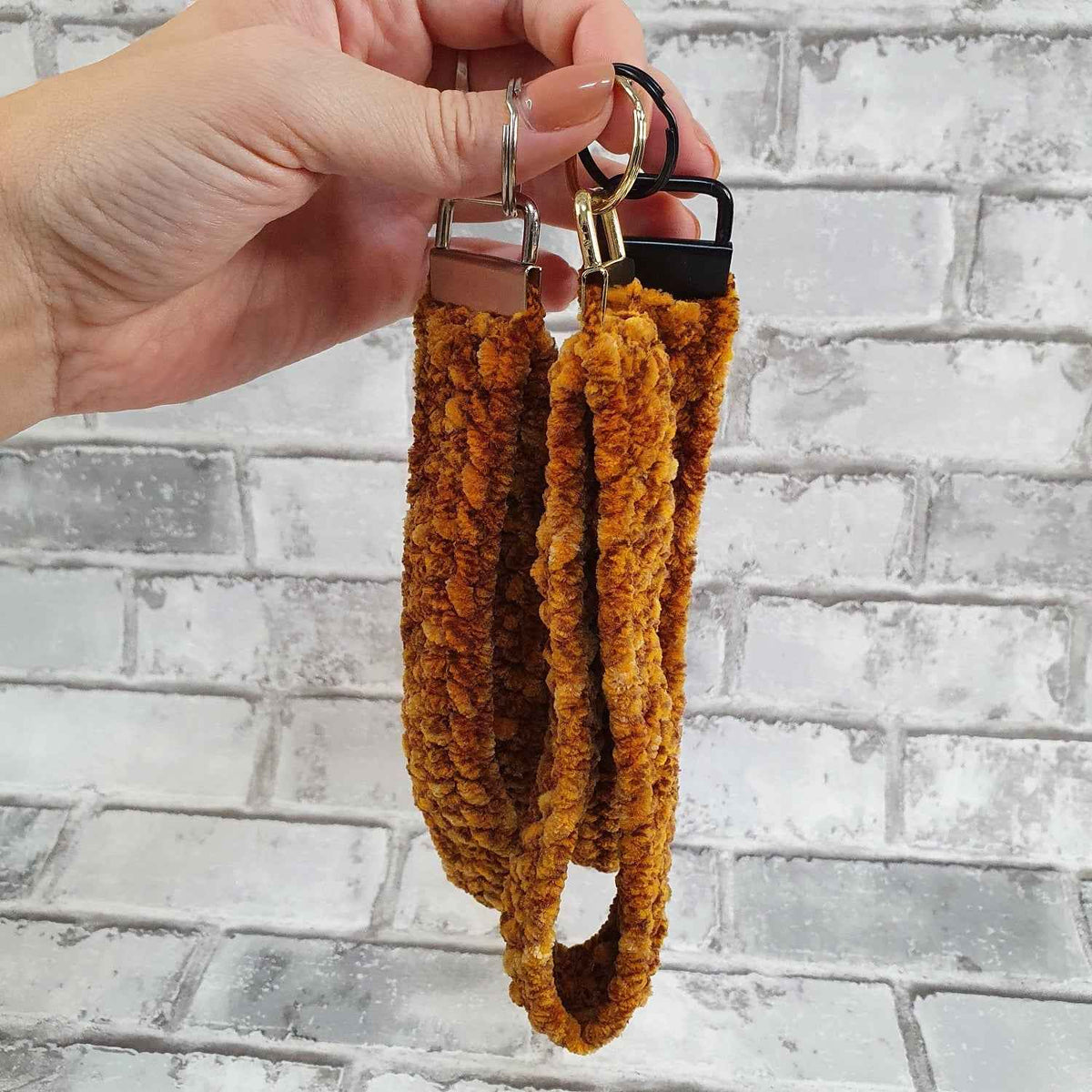 Gehaakte sleutelhanger - Geel/Oranje