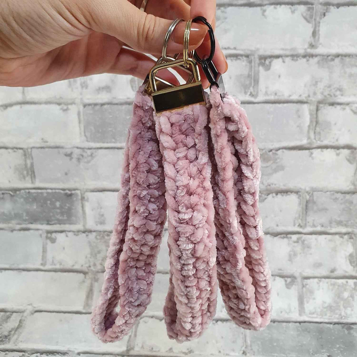 Gehaakte sleutelhanger - Roze