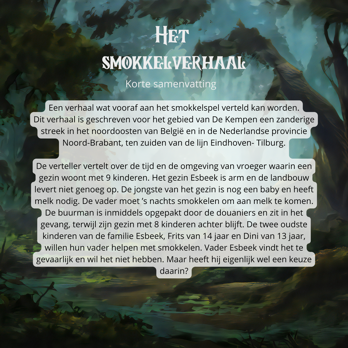 Digitaal verhaal - Het smokkelverhaal
