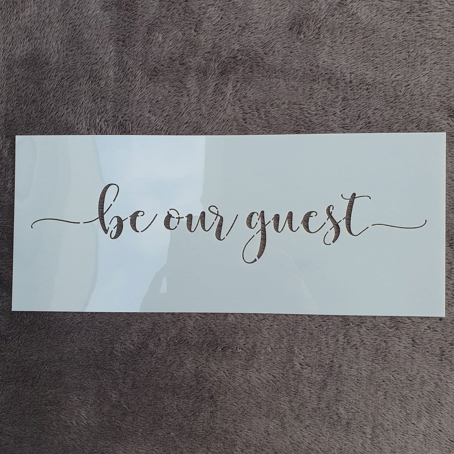 Hobby stencil - Be our guest - 15 x 36 cm - Hobby en meer