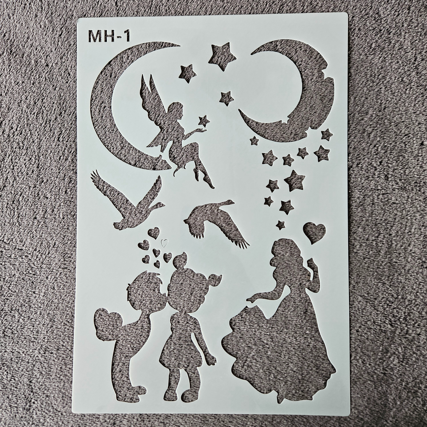 Hobby stencil - Elfje, prinses - A4 - Hobby en meer