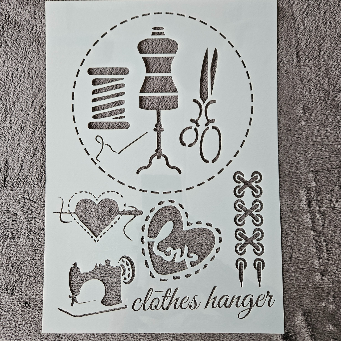 Hobby stencil - Fashion Clothes hanger - A4 - Hobby en meer