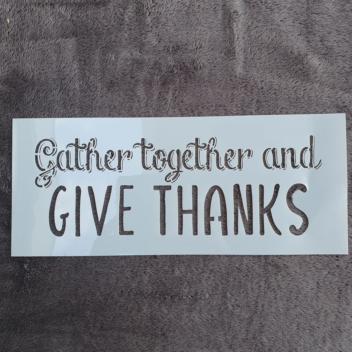 Hobby stencil - Gather together and give thanks - 15 x 36 cm - Hobby en meer