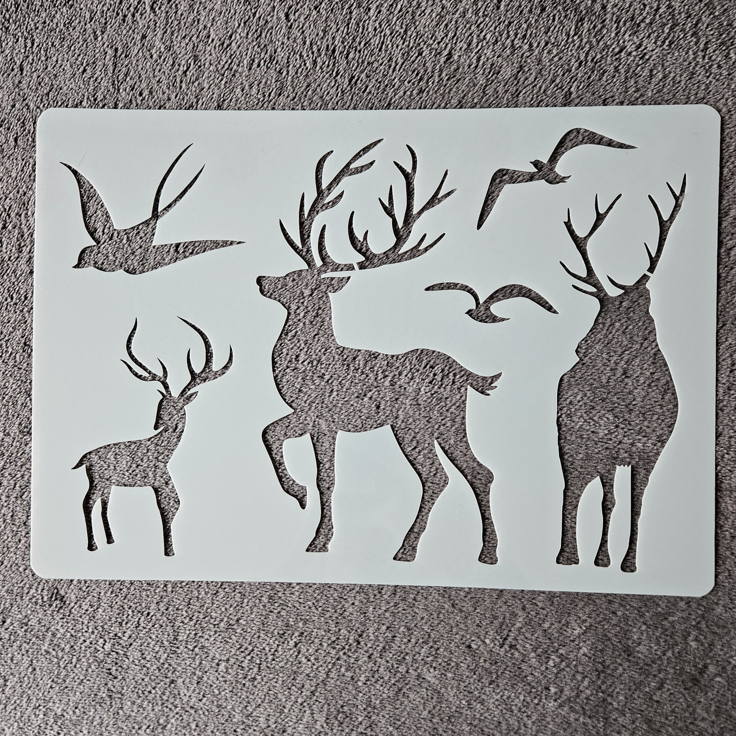 Hobby stencil - Herten- A4 - Hobby en meer