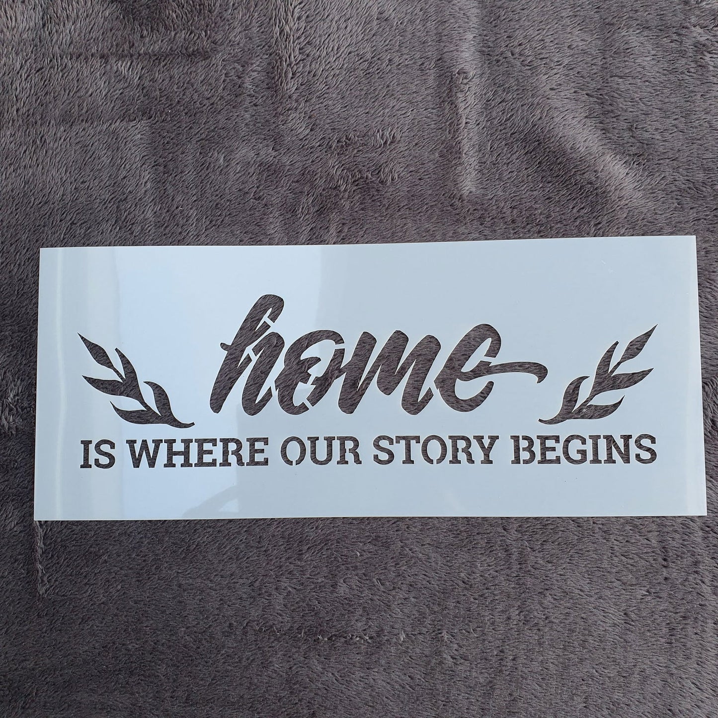 Hobby stencil - Home is where our story begins - 15 x 36 cm - Hobby en meer
