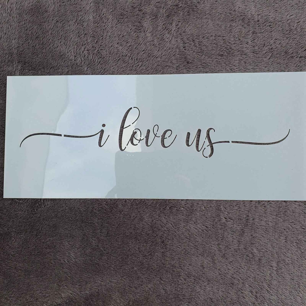 Hobby stencil - I love us - 15 x 36 cm