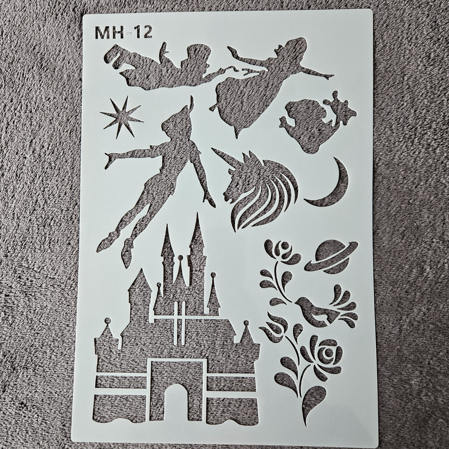 Hobby stencil - Kasteel, kinderen - A4 - Hobby en meer