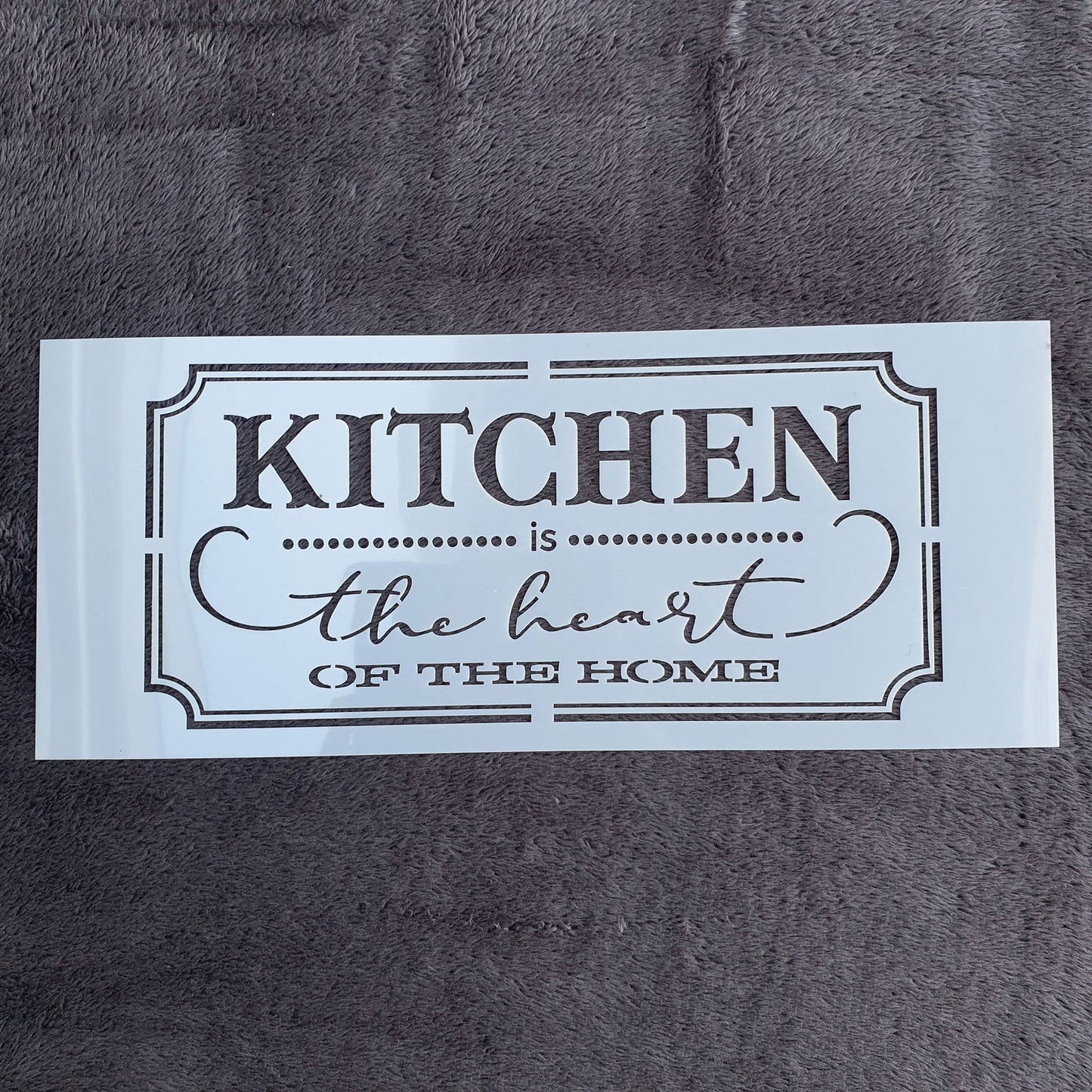 Hobby stencil - Kitchen is the heart of the home - 15 x 36 cm - Hobby en meer