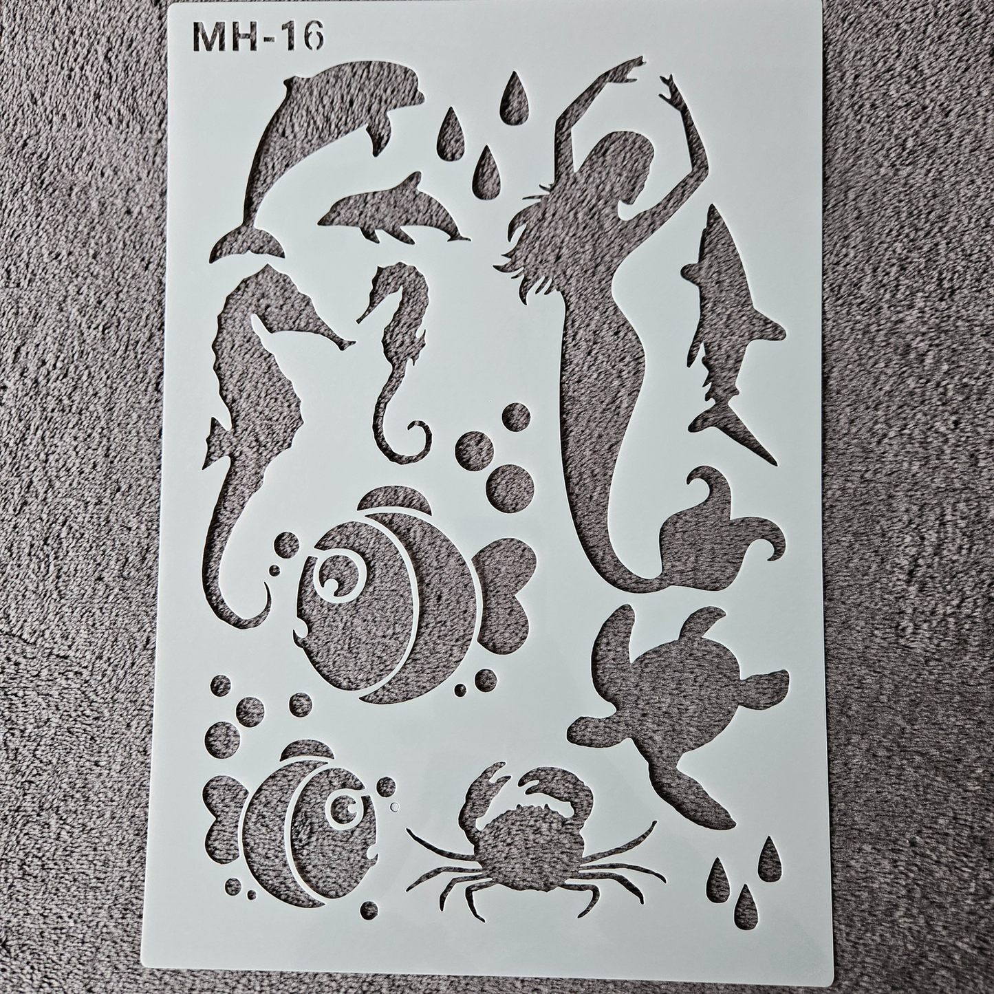 Hobby stencil - Onderwater wereld - A4 - Hobby en meer