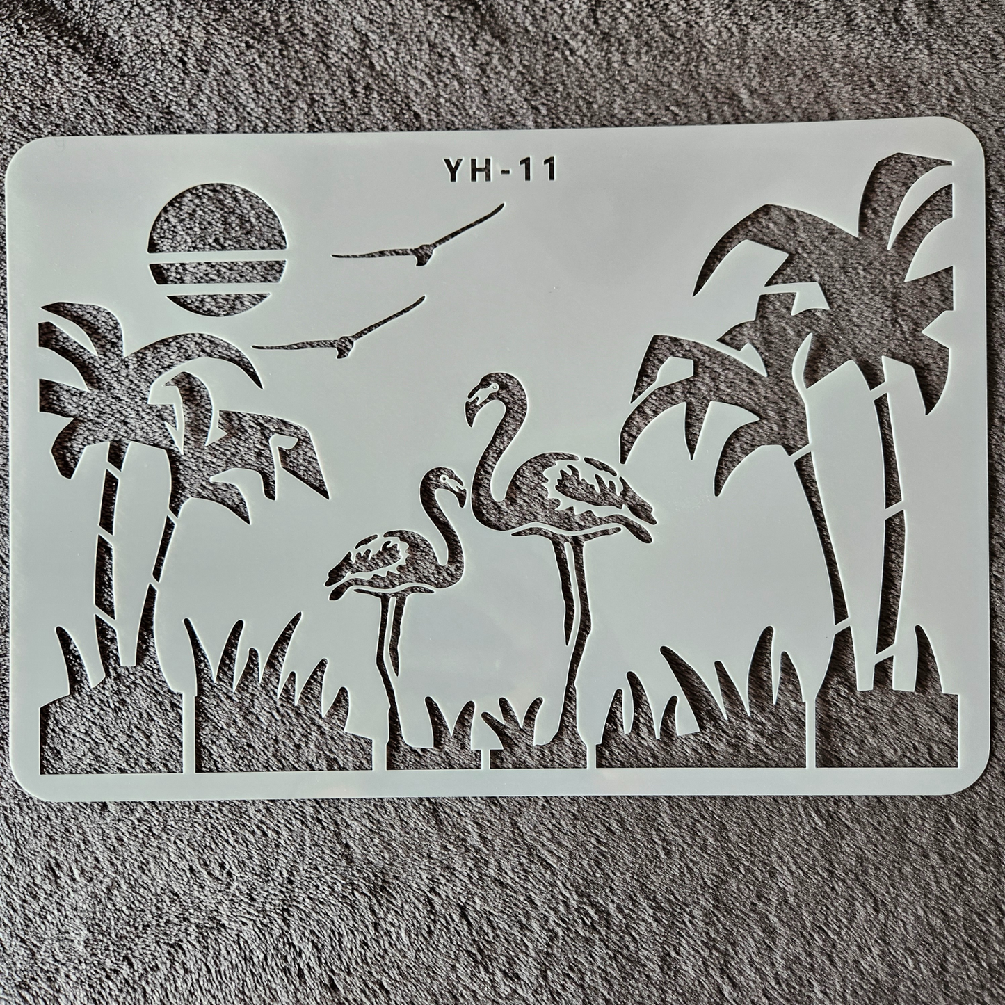 Hobby stencil - Scene Flamingo's - A4 - Hobby en meer