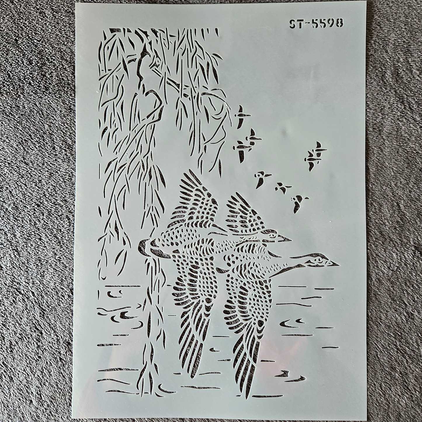 Hobby stencil - Vliegende ganzen - A4 - Hobby en meer