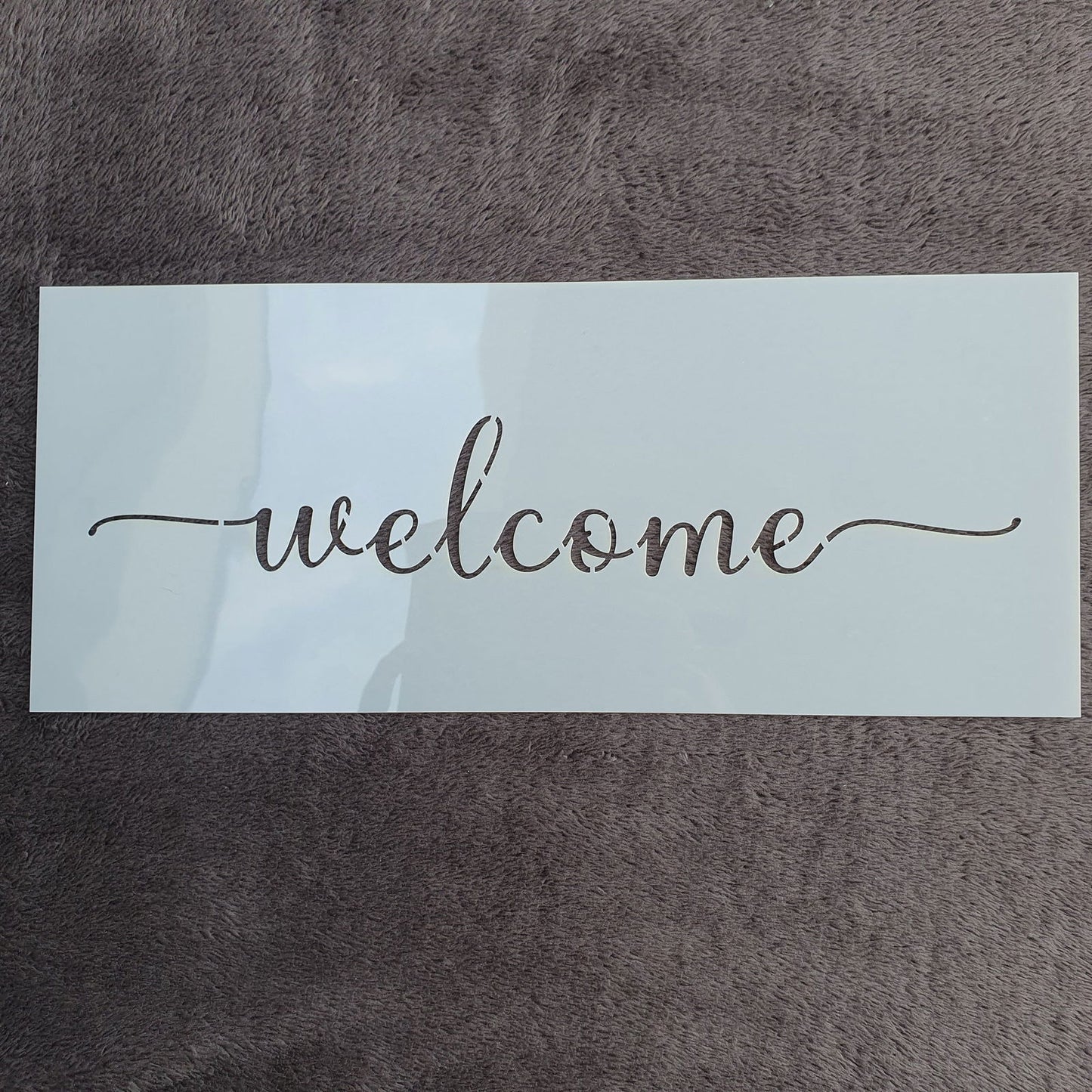 Hobby stencil - Welcome - 15 x 36 cm - Hobby en meer