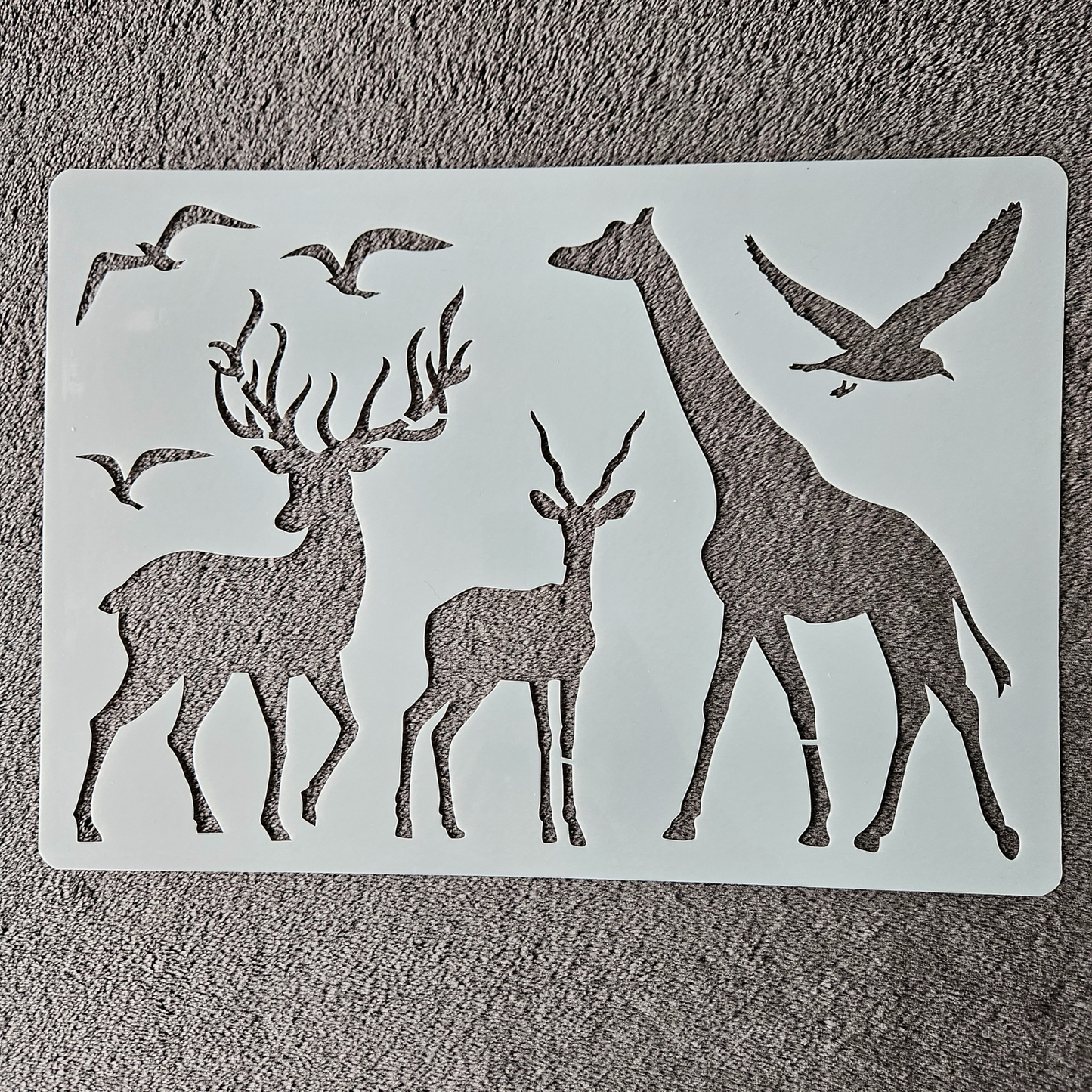 Hobby stencil - Wilde dieren - A4 - Hobby en meer