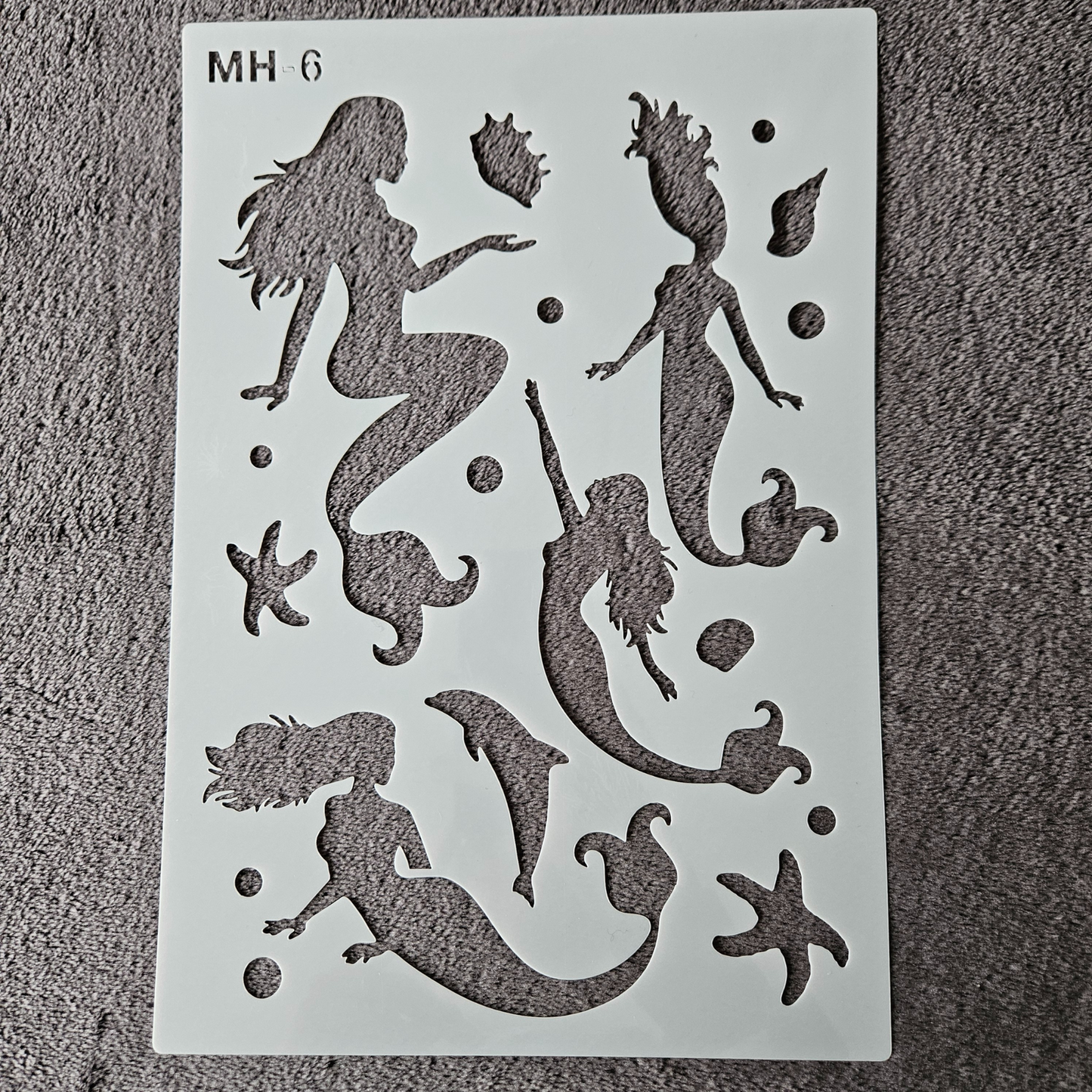 Hobby stencil - Zeemeerminnen - A4 - Hobby en meer