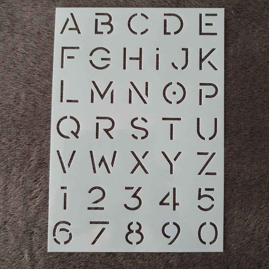 Hobby stencil - Alfabet hoofdletter met cijfers - A5