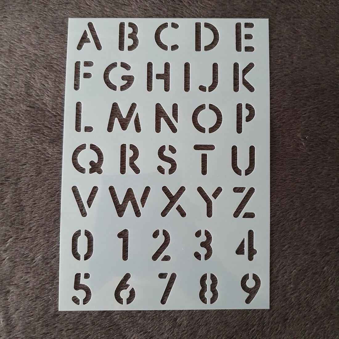 Hobby stencil - Alfabet hoofdletter met cijfers - A5
