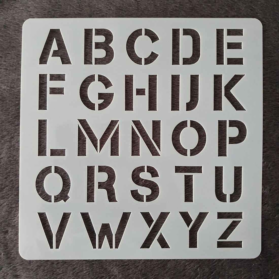 Hobby stencil Alfabet hoofdletters - 20 x 20 cm - Hobby en meer