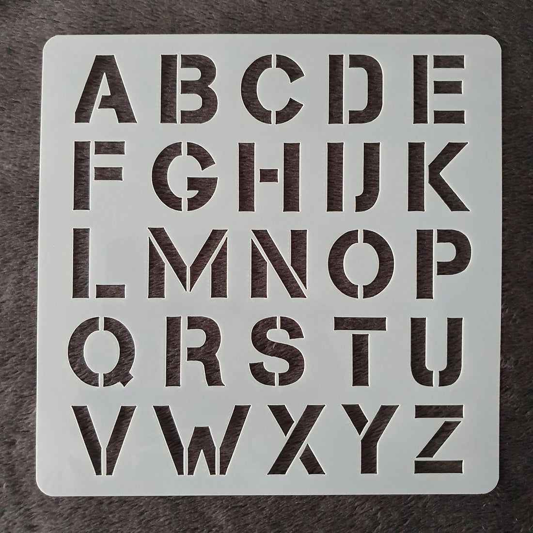 Hobby stencil - Alfabet hoofdletters - 20 x 20 cm