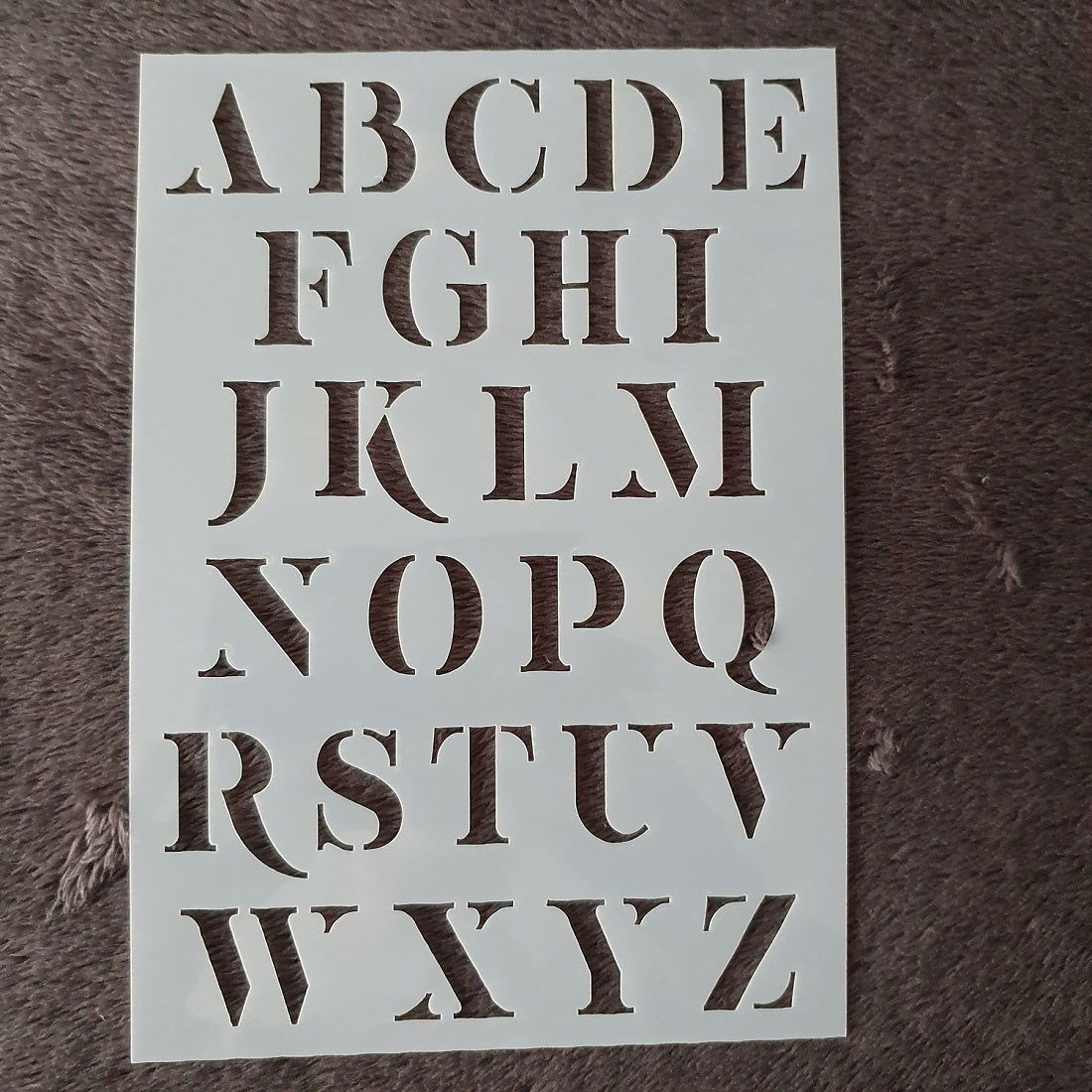 Hobby stencil Alfabet hoofdletters - A5 - Hobby en meer