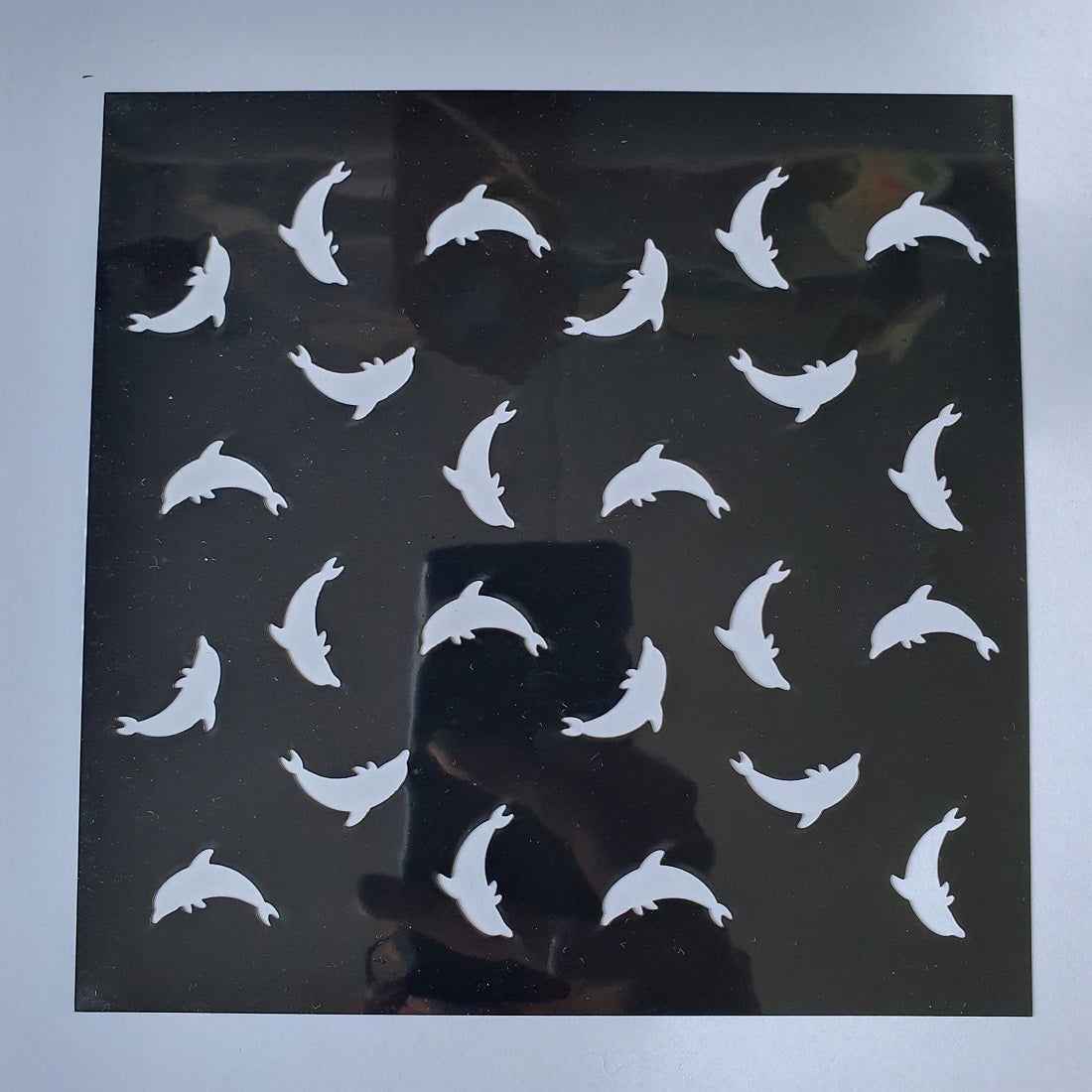 Hobby stencil - Dolfijnen - 15x15 cm