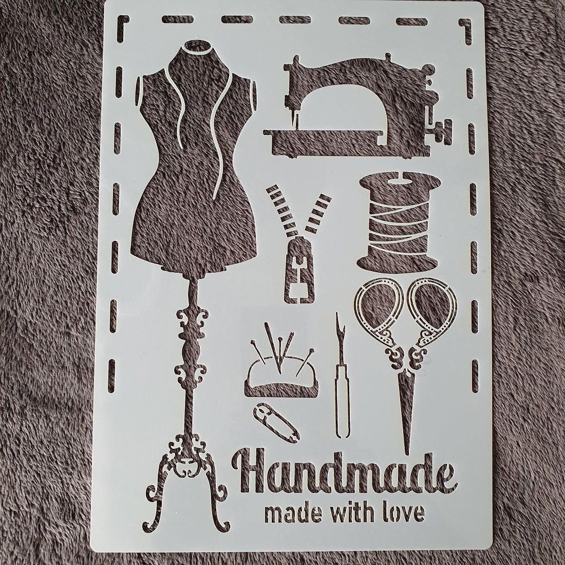 Hobby stencil Handmade with love - A4 - Hobby en meer