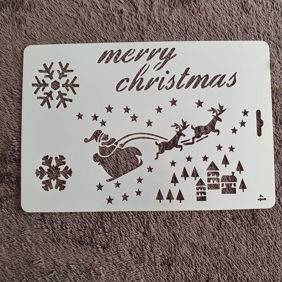 Hobby stencil Kerst - Arrenslee Merry Christmas - A5+ - Hobby en meer