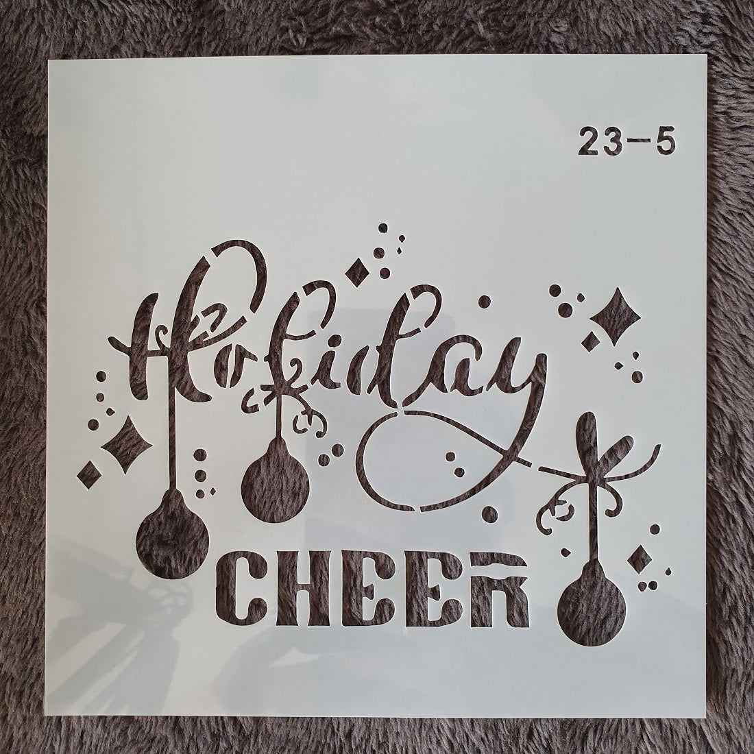 Hobby stencil Kerst - Holiday cheers - 15x15 cm