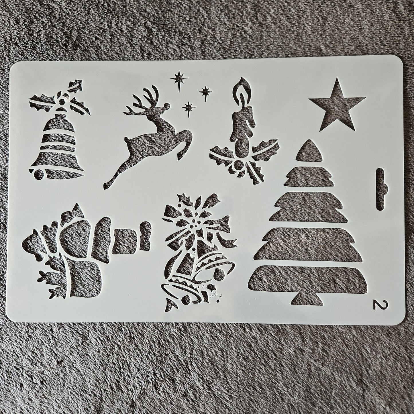 Hobby stencil Kerst - Kerst figuurtjes - A5+ - Hobby en meer