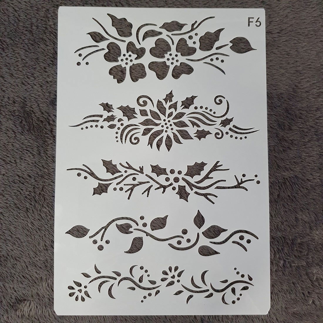 Hobby stencil Kerst - Kerst takken - A5+ - Hobby en meer