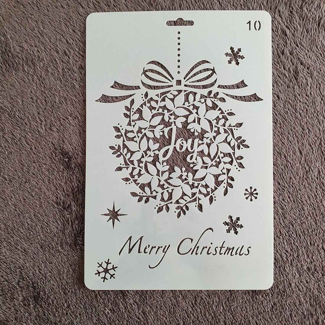 Hobby stencil Kerst - Kerstbal Joy - A5+