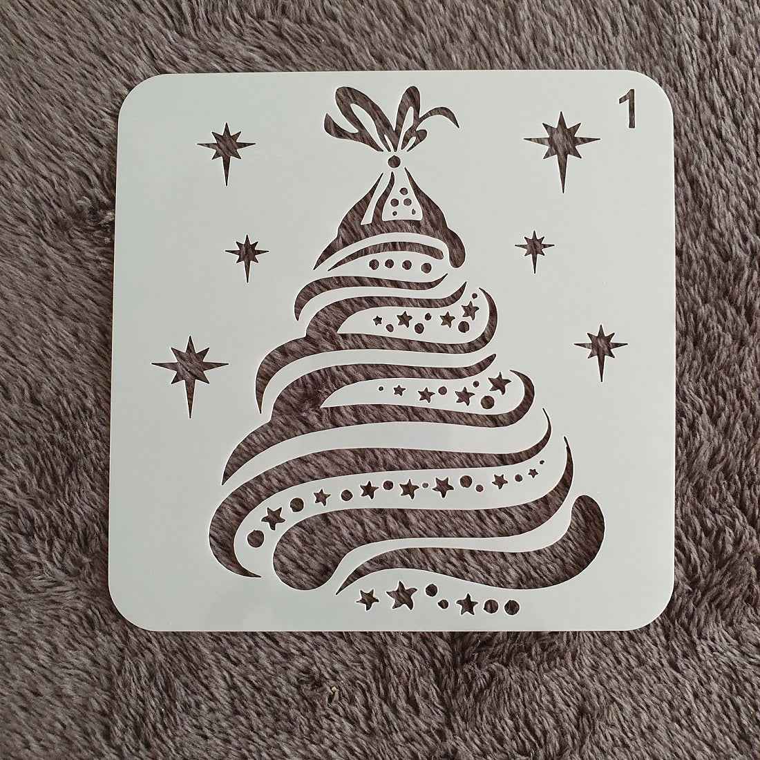 Hobby stencil Kerst - Kerstboom - 13 x 13
