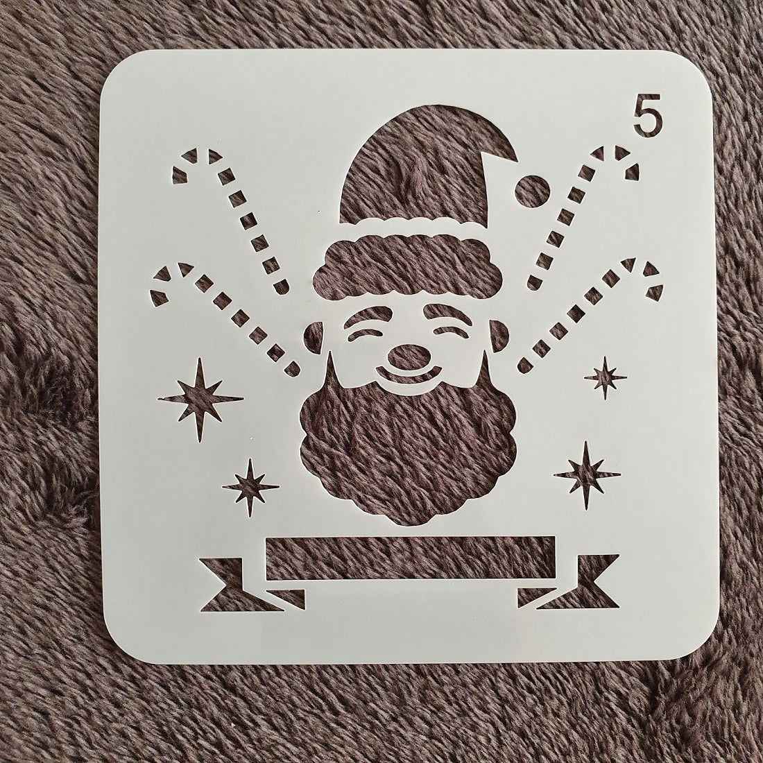 Hobby stencil Kerst - Kerstman - 13 x 13