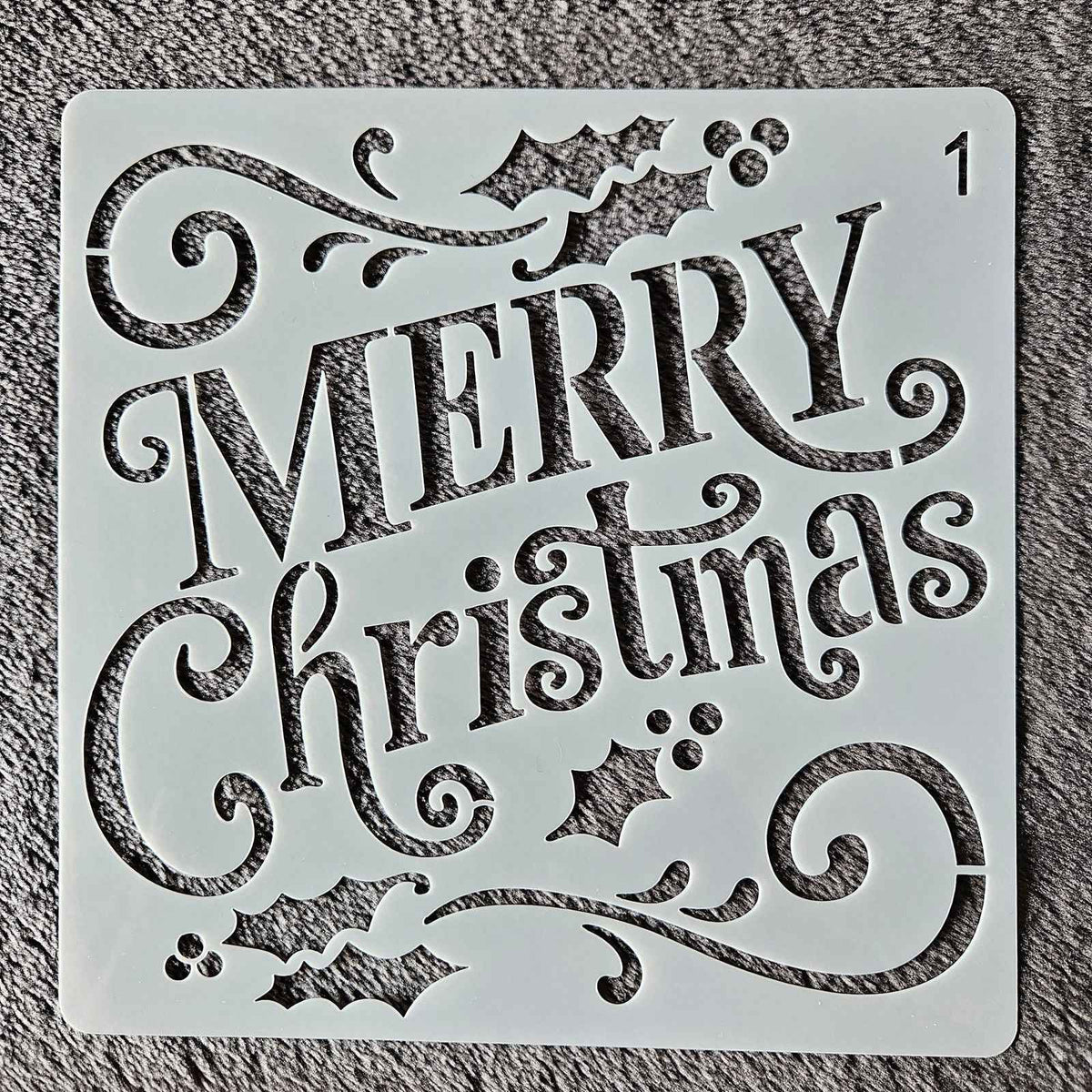 Hobby stencil Kerst - Merry Christmas - 15x15 cm