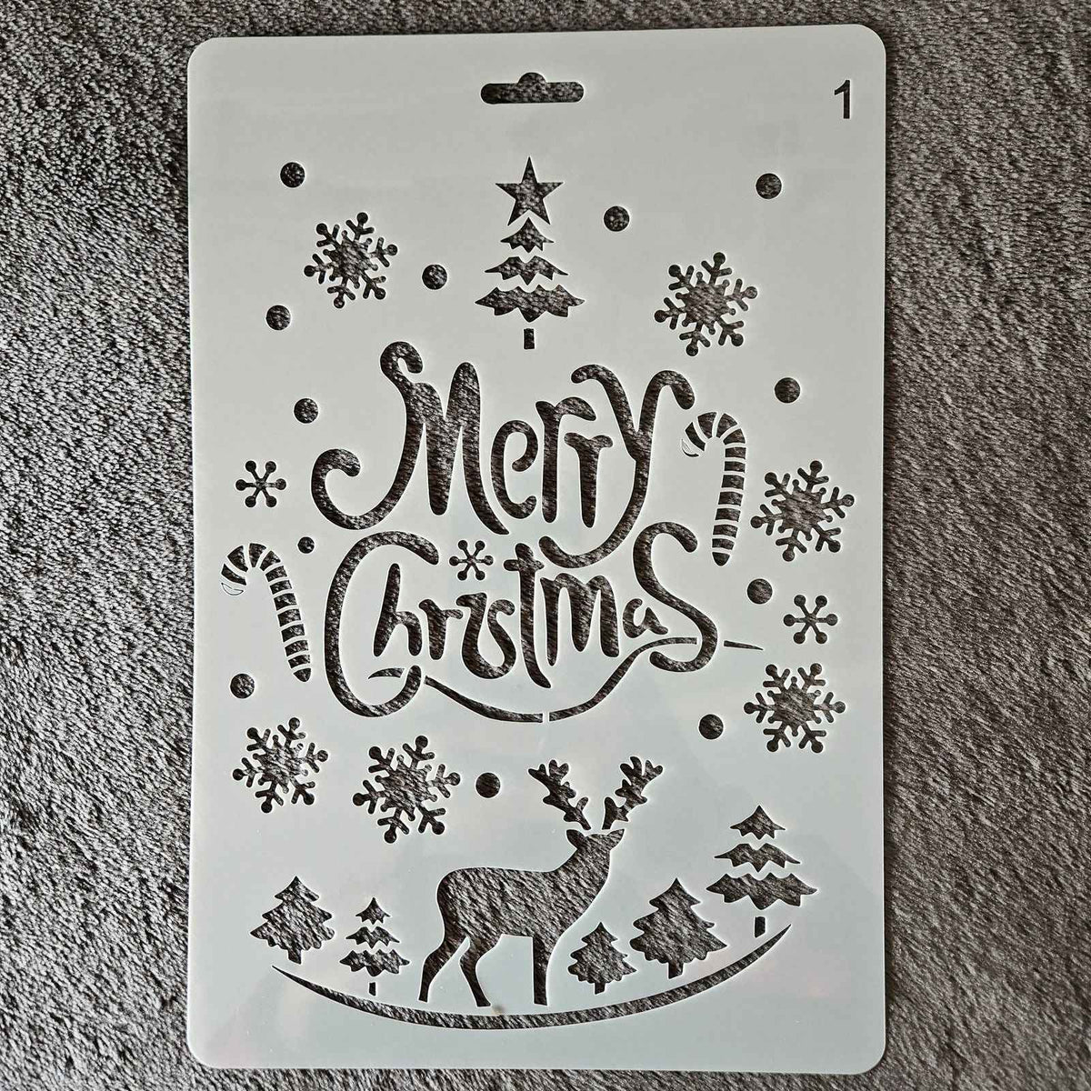 Hobby stencil Kerst - Merry Christmas - A5+