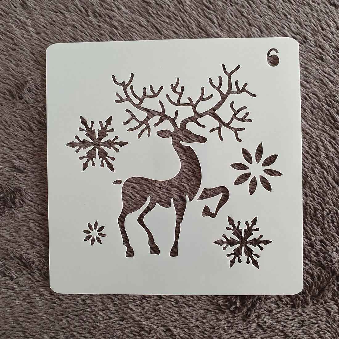 Hobby stencil Kerst - Rendier - 13 x 13