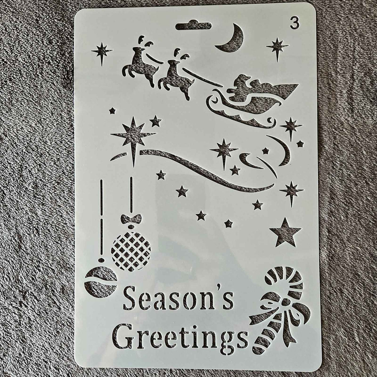 Hobby stencil Kerst - Season's greetings Arrenslee - A5+