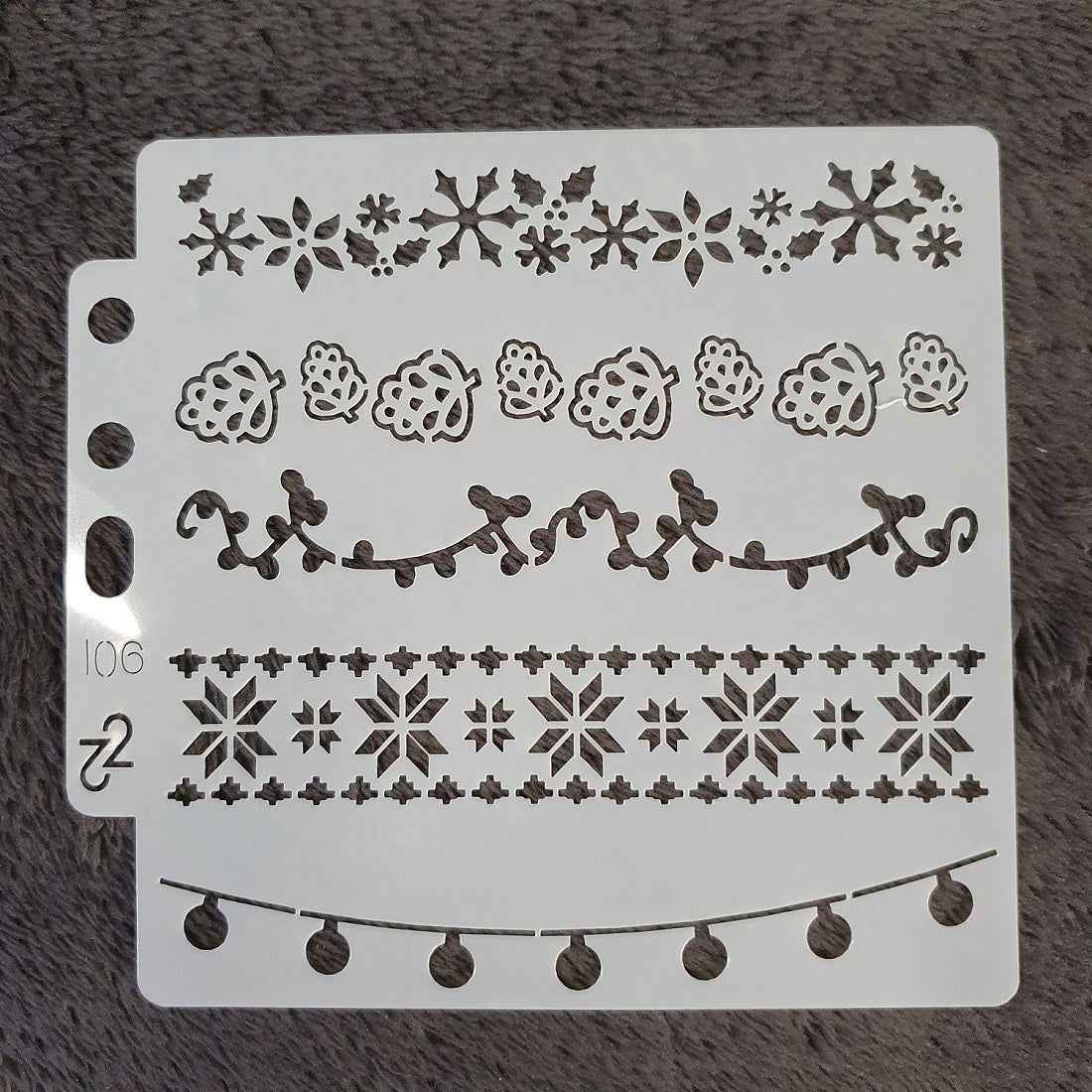 Hobby stencil Kerst - Versiering - 13 x 13