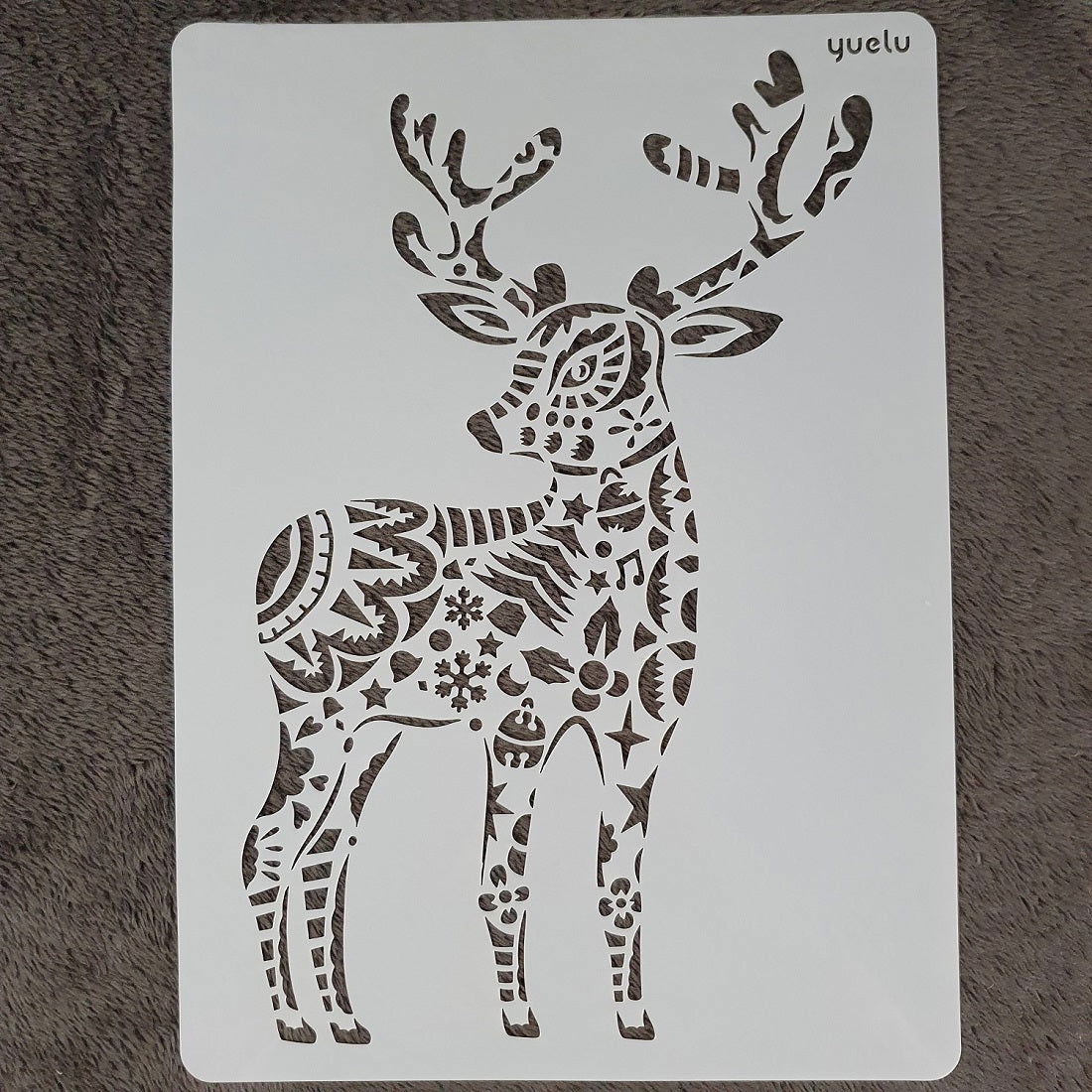 Hobby stencil Kerst rendier - A4 - Hobby en meer