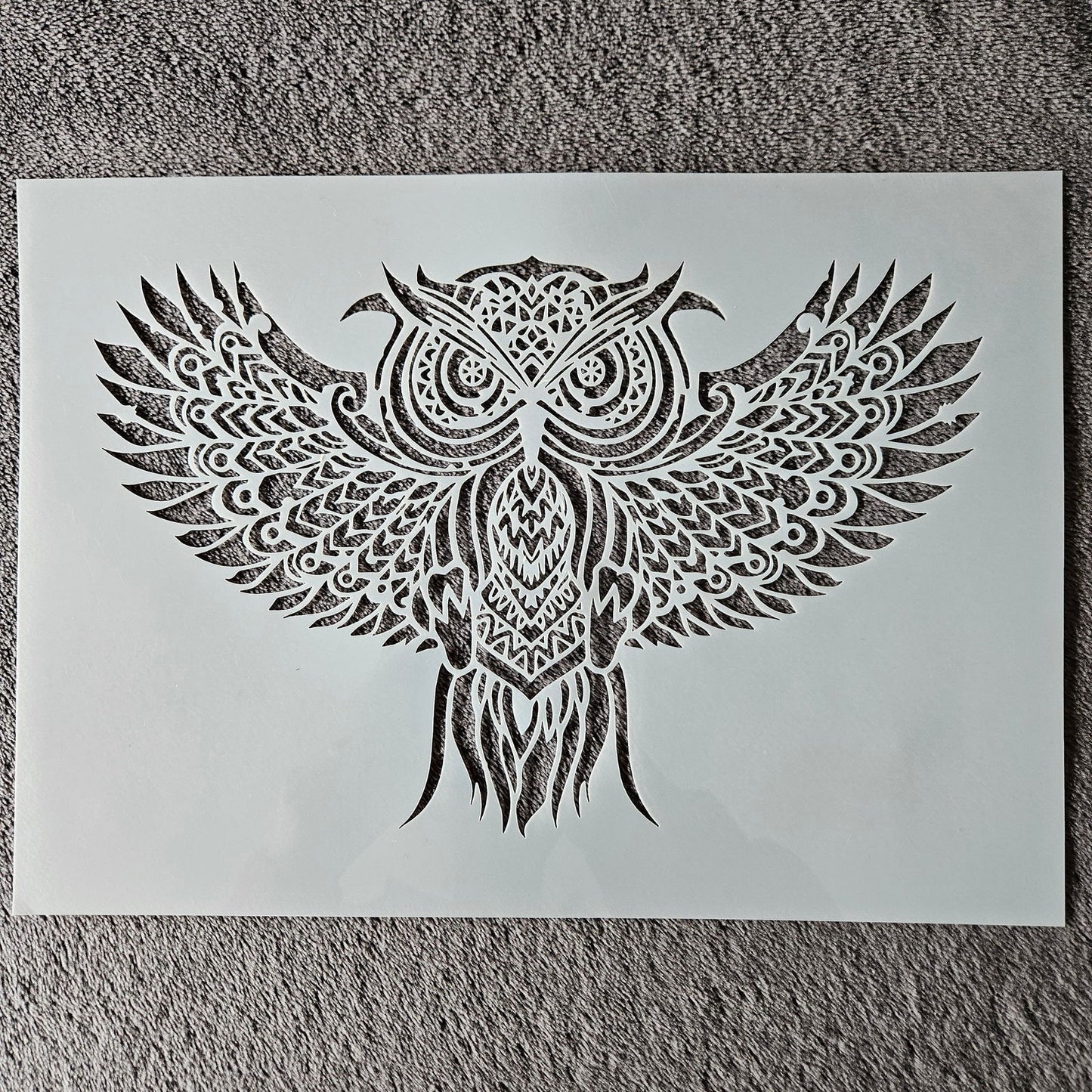 Hobby stencil Nacht uil - A4 - Hobby en meer