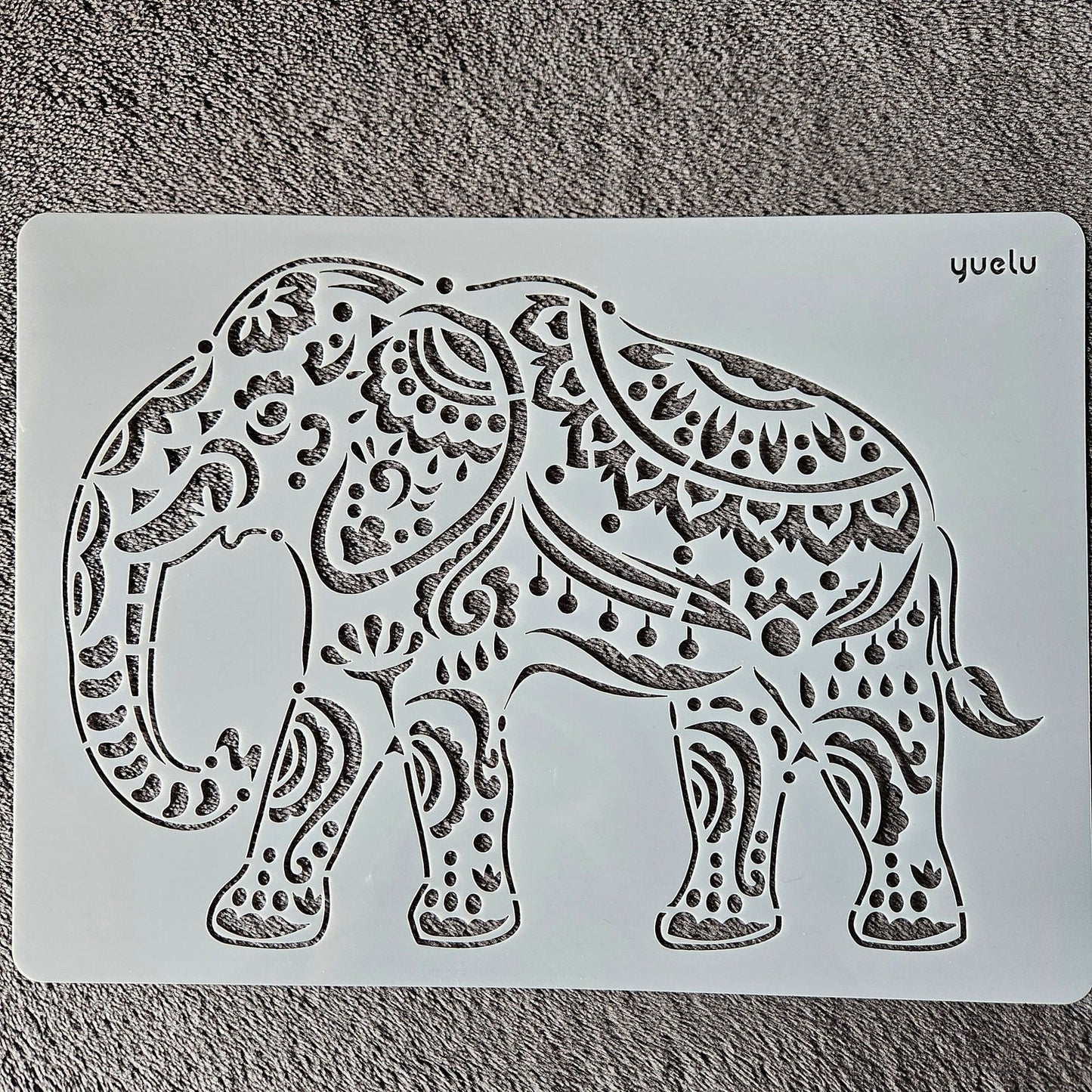 Hobby stencil Olifant- A4 - Hobby en meer