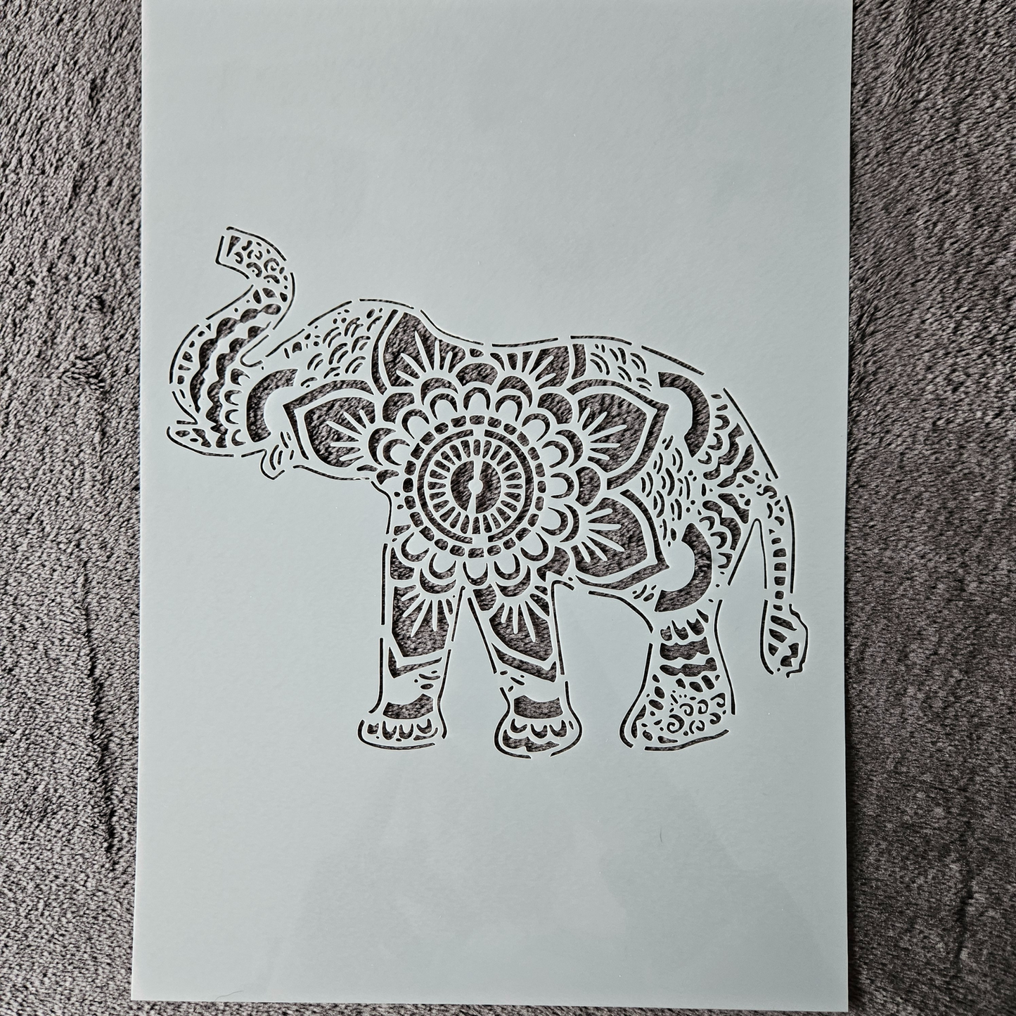 Hobby stencil Olifant- A4 - Hobby en meer