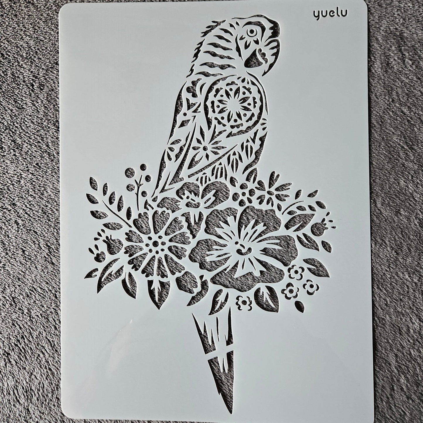 Hobby stencil Papegaai - A4 - Hobby en meer